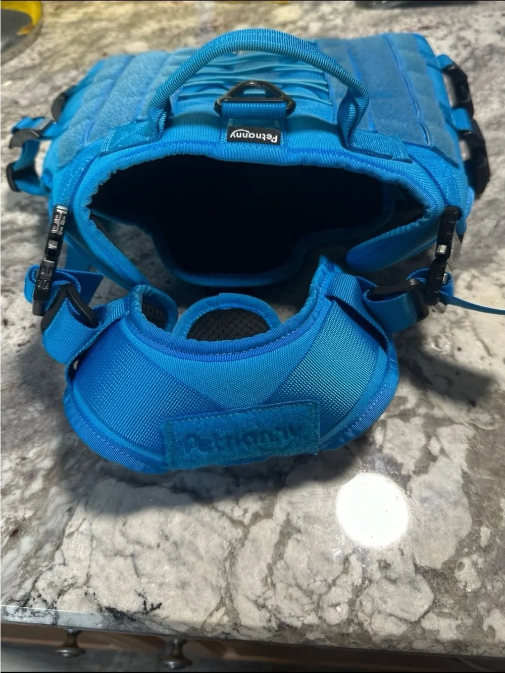 Large Blue Tactical Dog Harness - Perfect for Service or Therapy Dogs